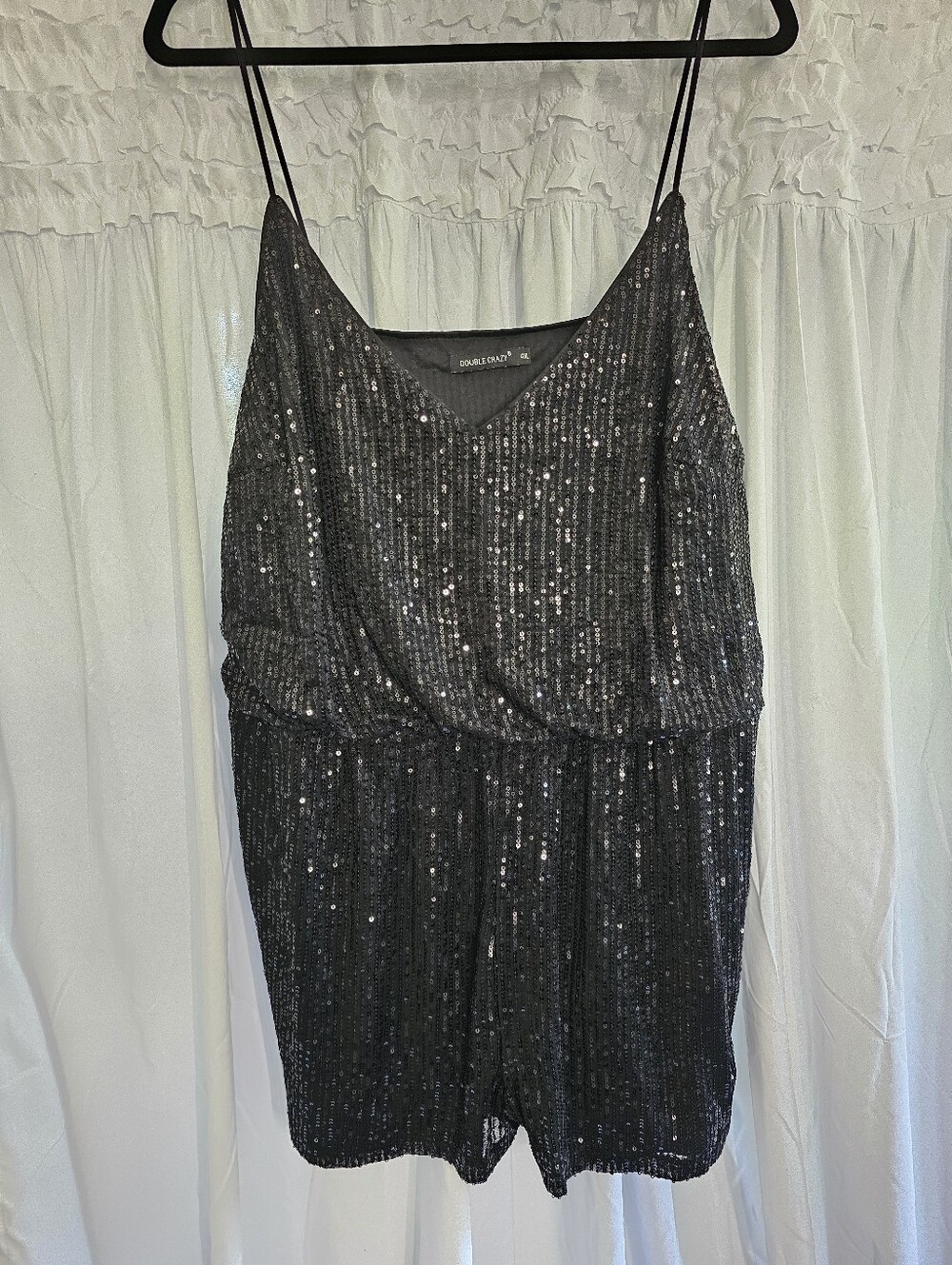 Black Sequin Romper